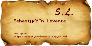 Sebestyén Levente névjegykártya